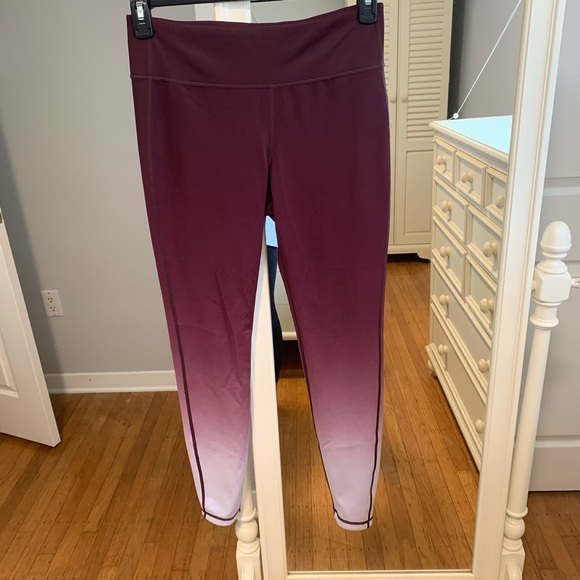 Athleta Full Length Burgundy Ombré Tights - Picture 4 of 6